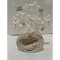 Famiglia albero ,  in polvere di marmo ,   Made in Italy   cm 10,5 x 4 x 12.