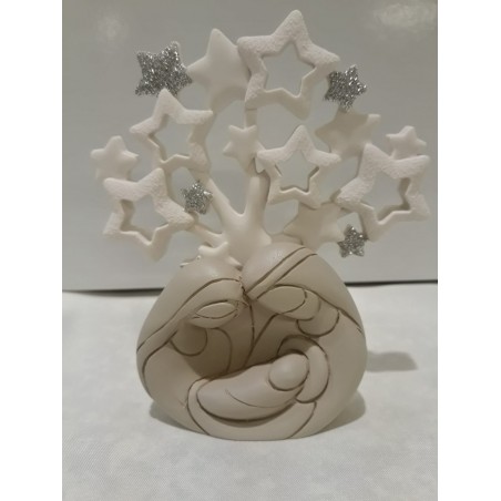 Famiglia albero ,  in polvere di marmo ,   Made in Italy   cm 10,5 x 4 x 12.