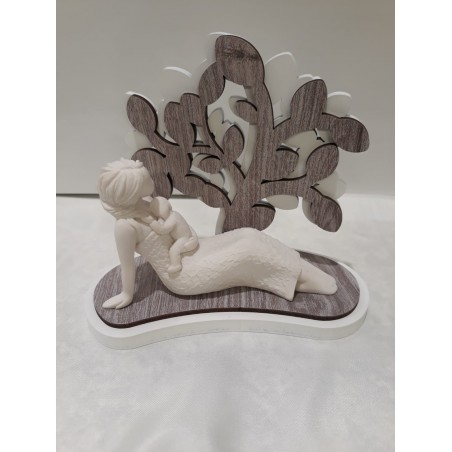 Maternita'  in polvere di marmo e legno Made in Italy ,    cm 15x 8 x 12  completo di scatola.