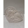 Sacra Famiglia in polvere di marmo  da appoggio Made in Italy,        cm 16 x 1,5 x 14.