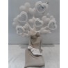 Maternita' albero , in polvere di marmo  Made in Italy,   cm 25,5 x 15 x 29,5