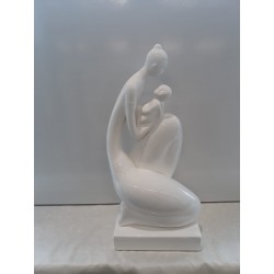 Maternita' in ceramica bianca ,  cm 19 x 13 x 42