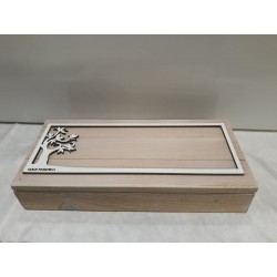 Porta Gioie albero , in legno grezzo made in Itali,    cm 26 x 12 x 5
