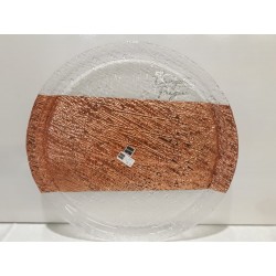 Centro tavolo Argenesi Made in Italy,      in vetro e mettalli  cm 35 x 2.