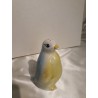 Pinguino in ceramica made in Italy,     porta borotalco  , colore arcobaleno,      cm 7 x 10 x 16.