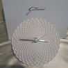 Orologio Gattinoni , da tavolo in polvere di marmo,   cm 13 diametro.