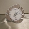 Orologio Nego' , in metallo e legno da appoggio,    cm 13 x 13,50.