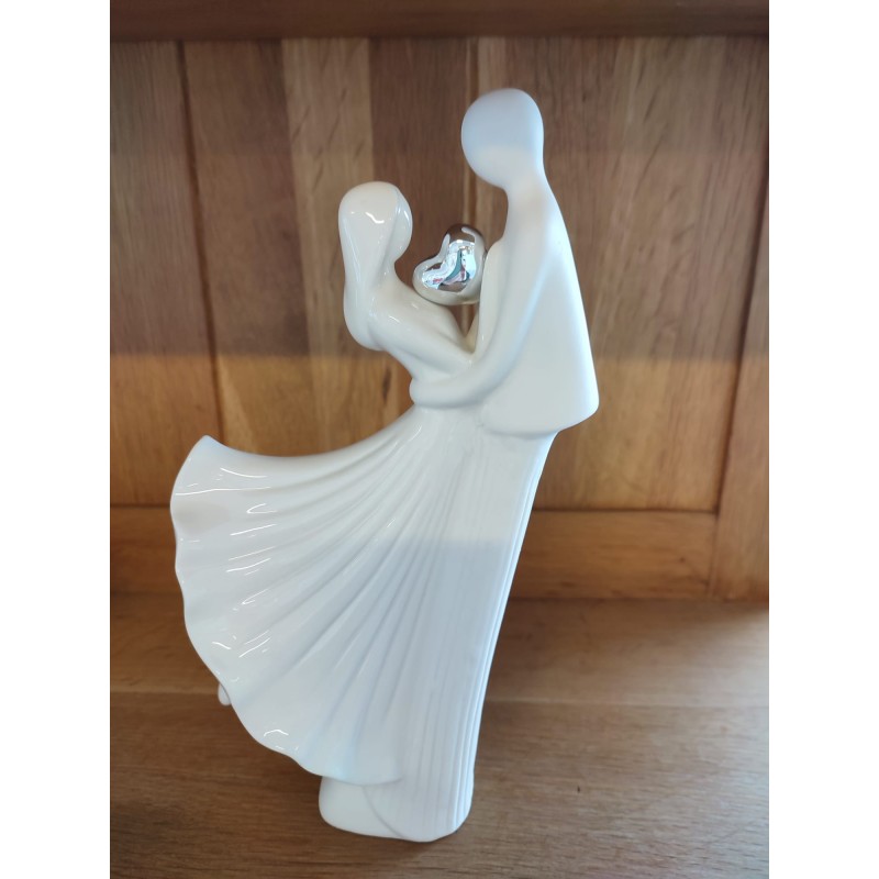 Coppia Sposi Claraluna, cm 26,5 x 13 x 7 completa di astuccio