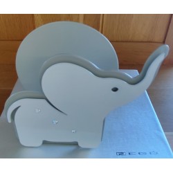 Porta salviette, cm 13,5 x 10,5 in metallo, , made in Italy, completo di astuccio