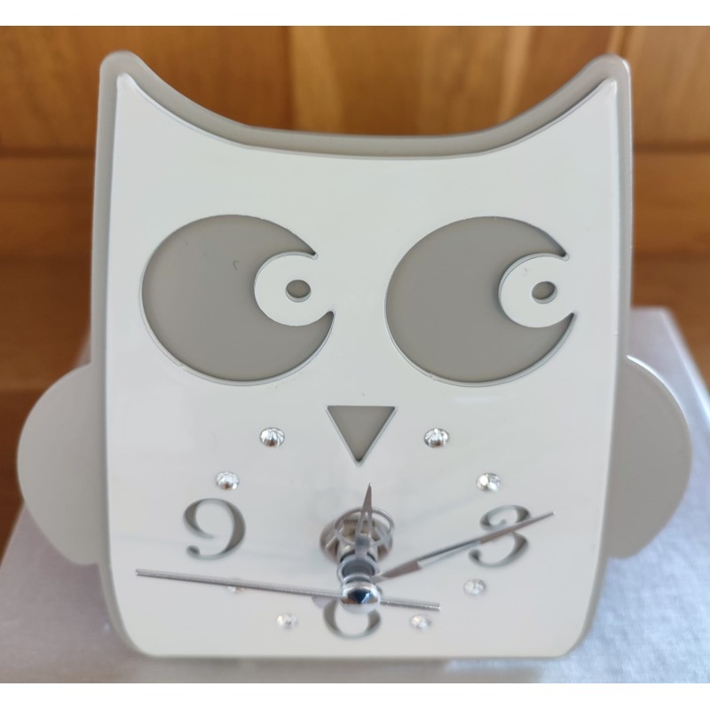 Orologio Gufo,cm 12,5 x 13 in metallo completo di astuccio euro 17,80