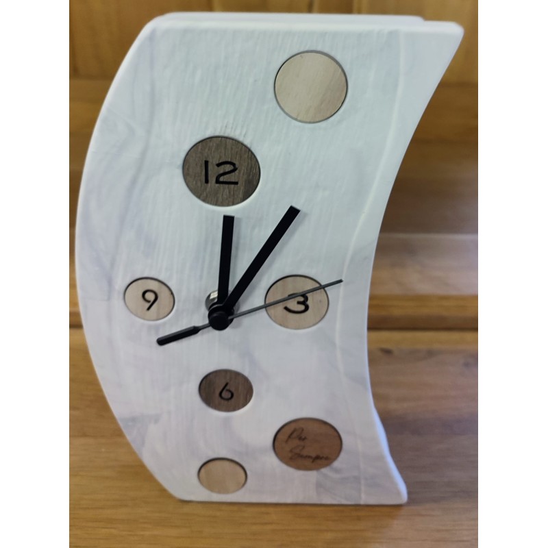 Orologio Bolle in polvere di marmo e legno, cm 16x31 completo di astuccio, made in Italy Orologio Bolle in polvere di marmo e legno, cm 16x31 completo di astuccio, made in Italy
