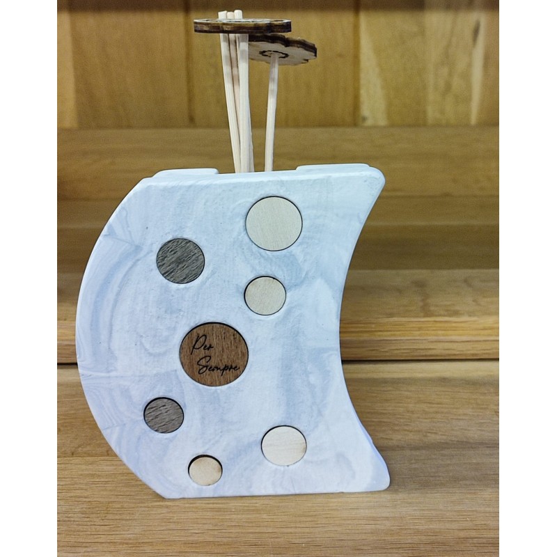 Profumatore Bolle in polvere di marmo e legno, cm 10 x13 completo di astuccio made in Italy